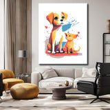 Paint By Numbers Dogs Comic Painting