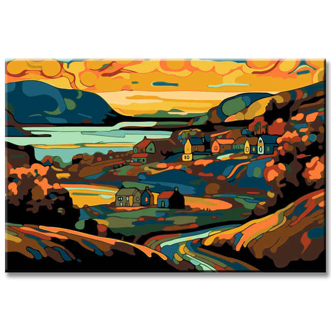 Cape Breton Island Impression Painting by Numbers