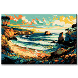 Australian coastal landscape painting by numbers