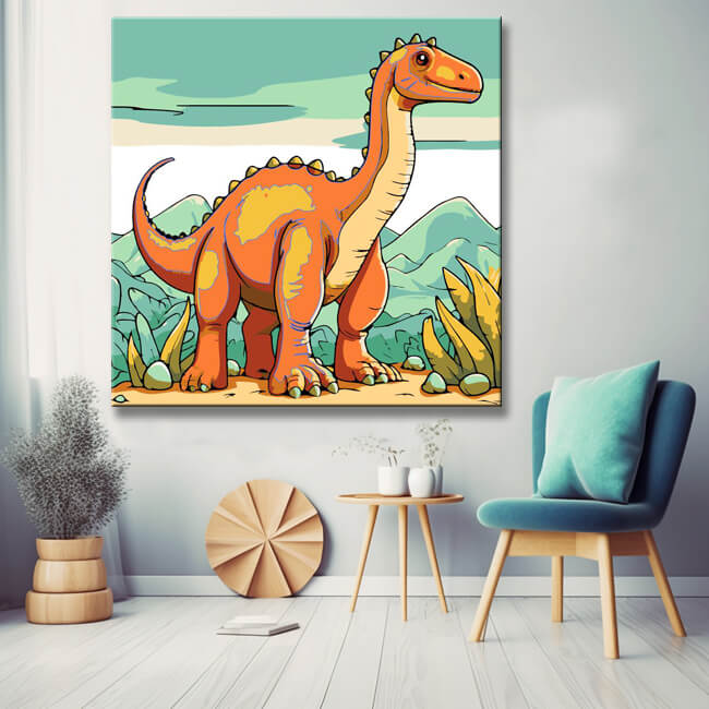 Friendly Parasaurolophus - Painting by Numbers