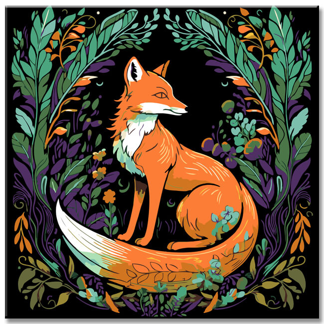 Art Nouveau Fox - Painting by Numbers