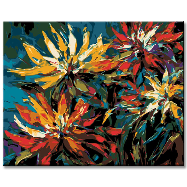 Edelweiss - painting by numbers in the style of Henri Matisse