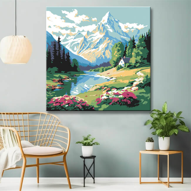 Alpine splendor - painting by numbers