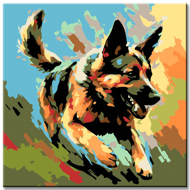 German Shepherd - Painting by Numbers