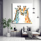 Giraffes couple - painting by numbers