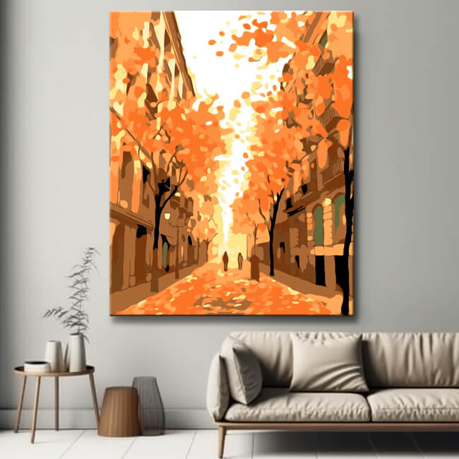 Autumn Colors Barcelona - Painting by Numbers