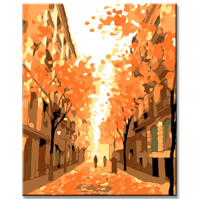 Autumn Colors Barcelona - Painting by Numbers