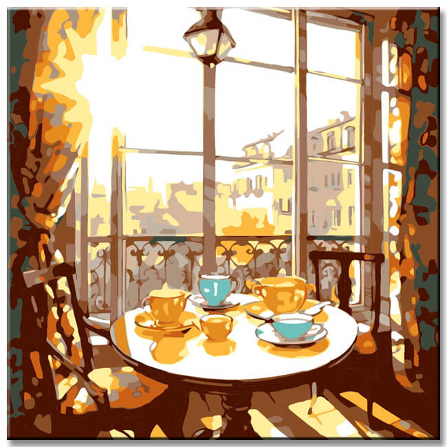 Coffee break - painting by numbers