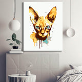 Golden Sphynx Cat - Painting by Numbers