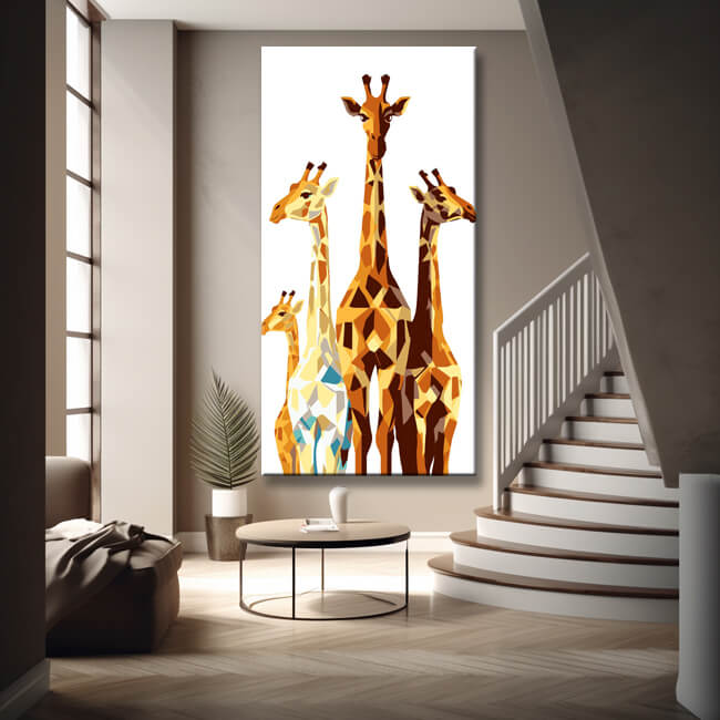 Giraffes Family - Painting by Numbers