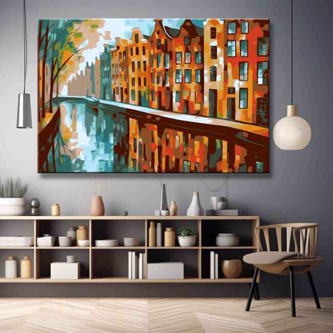 Amsterdam Canal - Painting by Numbers