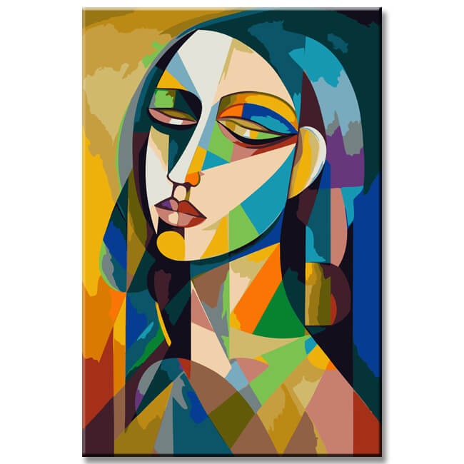 Painting by Numbers - Melancholic portrait in Tarsila do Amaral style