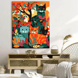 Autumnal kittens - painting by numbers