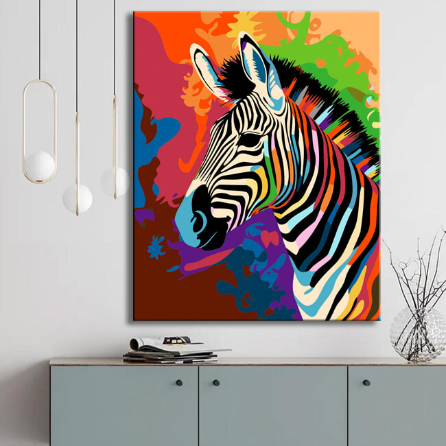 Disney zebra - painting by numbers