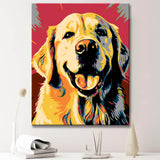 Golden Retriever Portrait - Painting by Numbers