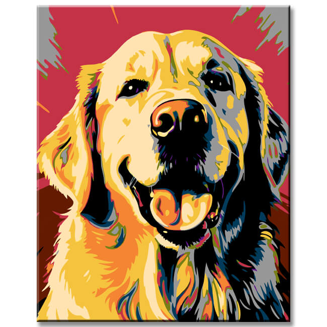 Golden Retriever Portrait - Painting by Numbers