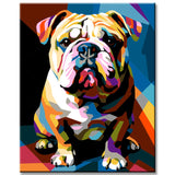 Bulldog portrait - paint by numbers