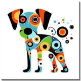 Jack Russell - painting by numbers in the style of Joan MirÃ³