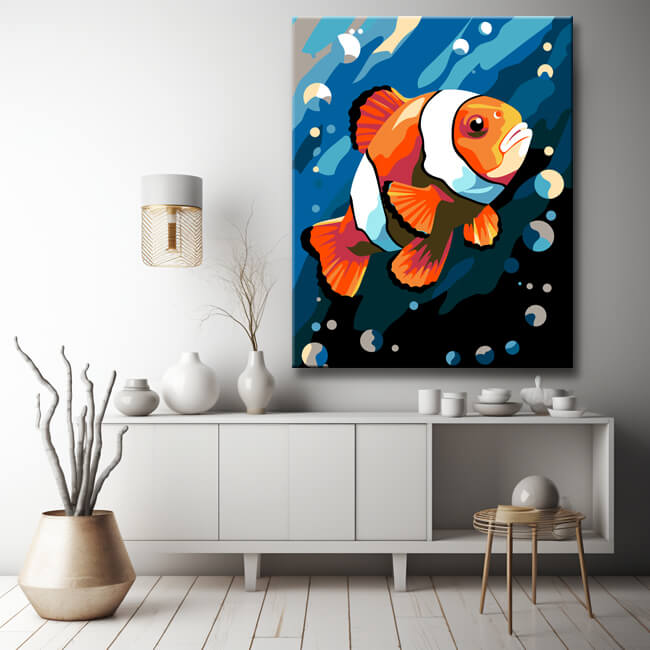 Clownfish portrait - painting by numbers