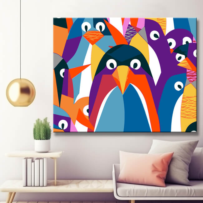 Cute Penguin - Painting by Numbers