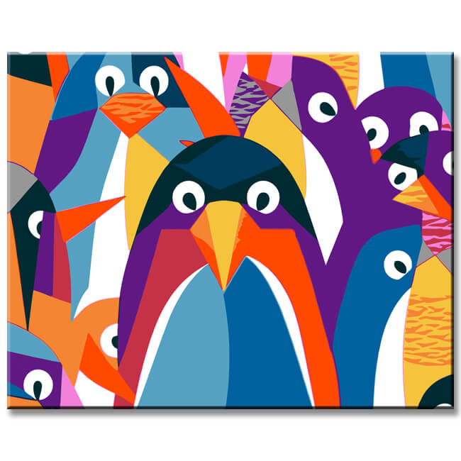 Cute Penguin - Painting by Numbers