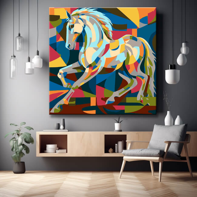 Horse painting - paint by numbers