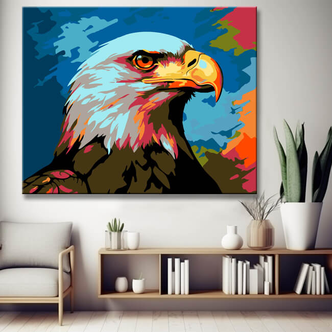 Eagle Portrait - Paint by Numbers Pop Art