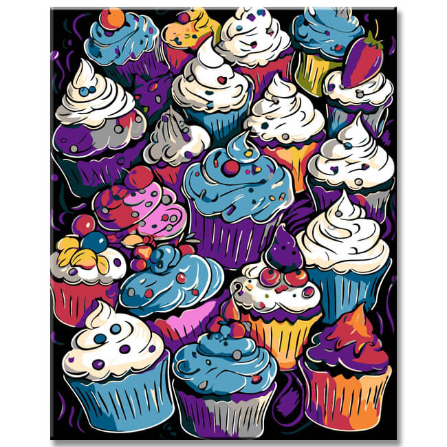 Cupcakes - Paint by Numbers