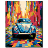 Car Icon Abstract Paint by Numbers