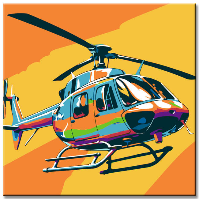 Helicopter painting by numbers