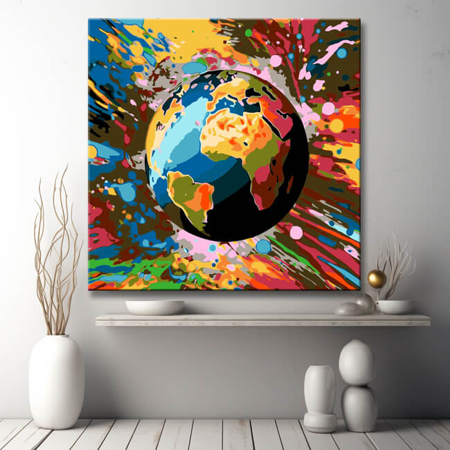 Colorful Earth Painting by Numbers