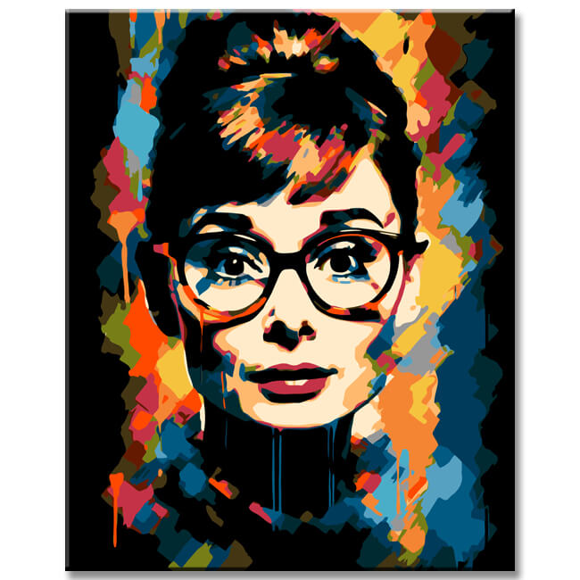 Fauvist Audrey Hepburn Paint by Numbers