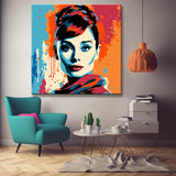 Audrey Hepburn Pop Art Paint by Numbers