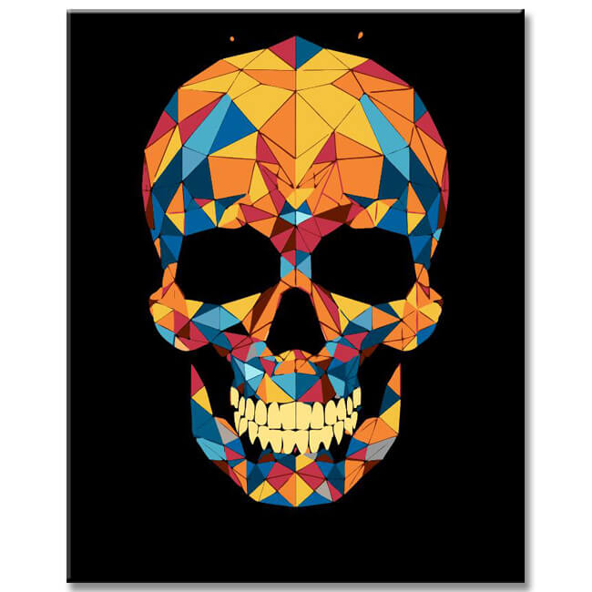 Geometric Skull - Paint by Numbers