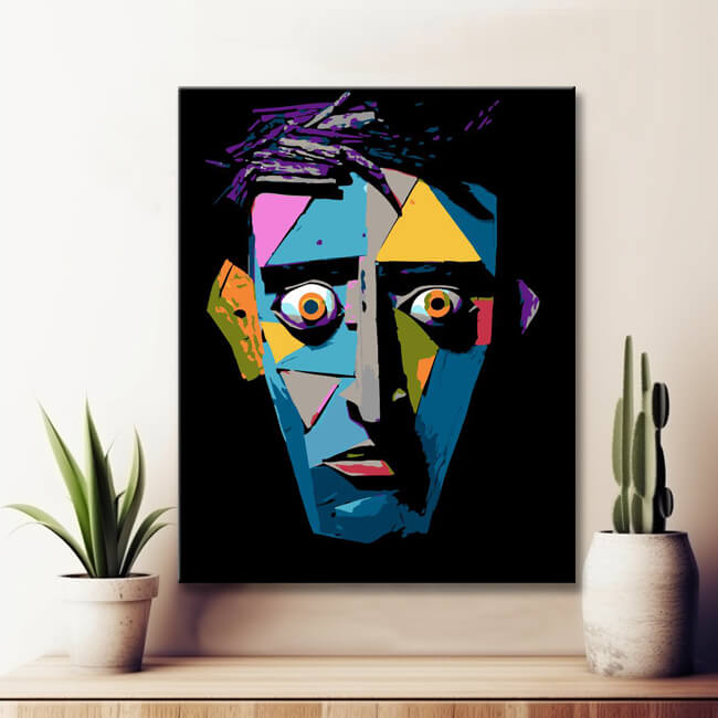 Franz Kafka portrait - painting by numbers