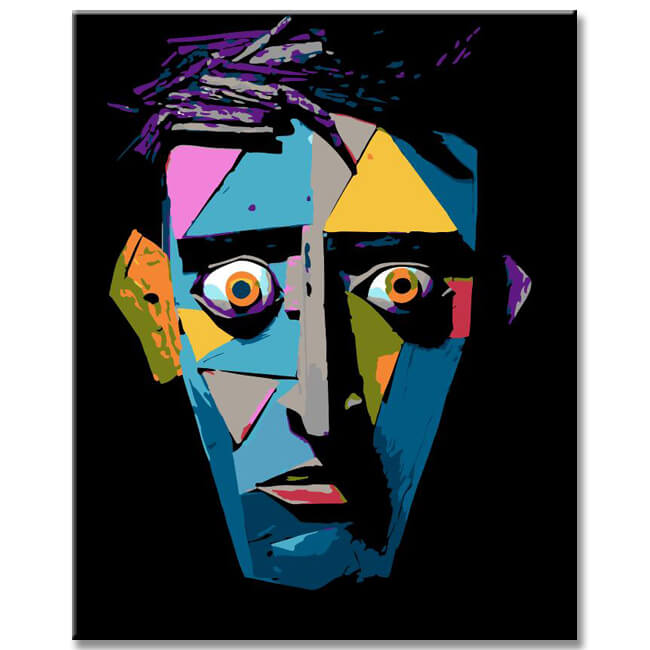 Franz Kafka portrait - painting by numbers