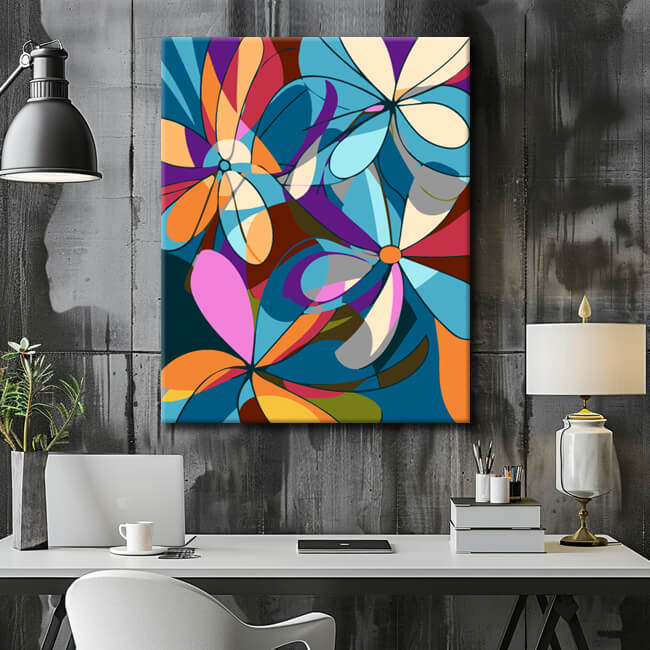 Painting by Numbers Colored Flowers Creative
