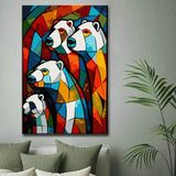 Painting by Numbers Polar Bear Family in Picasso Style