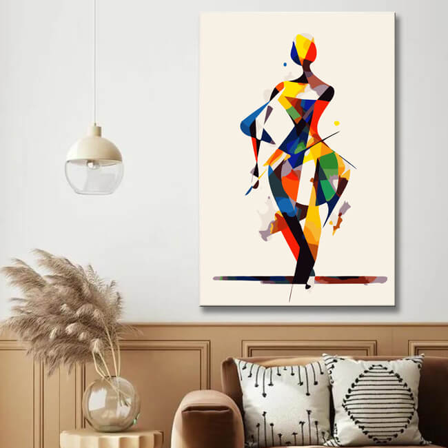 Abstract Woman By Paint-By-Numbers Colorful Style 2