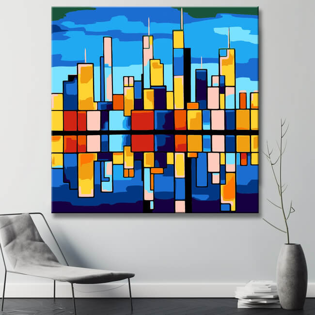 Chicago Skyline - Painting by Numbers