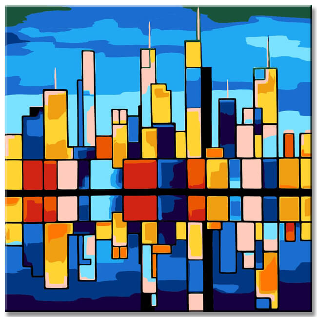 Chicago Skyline - Painting by Numbers