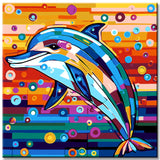 Baby dolphin - painting by numbers