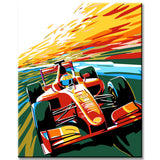 Formula 1 racing cars on the race track - painting by numbers