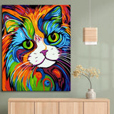 British Shorthair Persian Cat - Picasso Style - Painting by Numbers