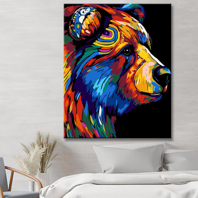 Colorful Bear – Painting by Numbers