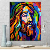 Colorful Jesus Christ painting by numbers picture in Picasso style - painting by numbers