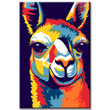 Colorful Alpacas Painting by Numbers