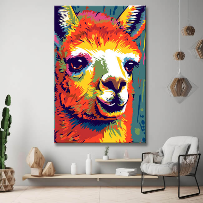 Funny alpacas - painting by numbers