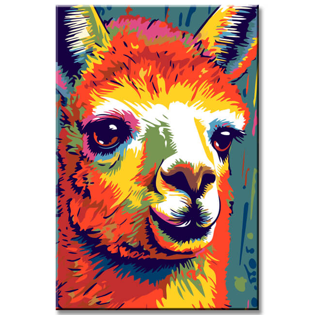 Funny alpacas - painting by numbers