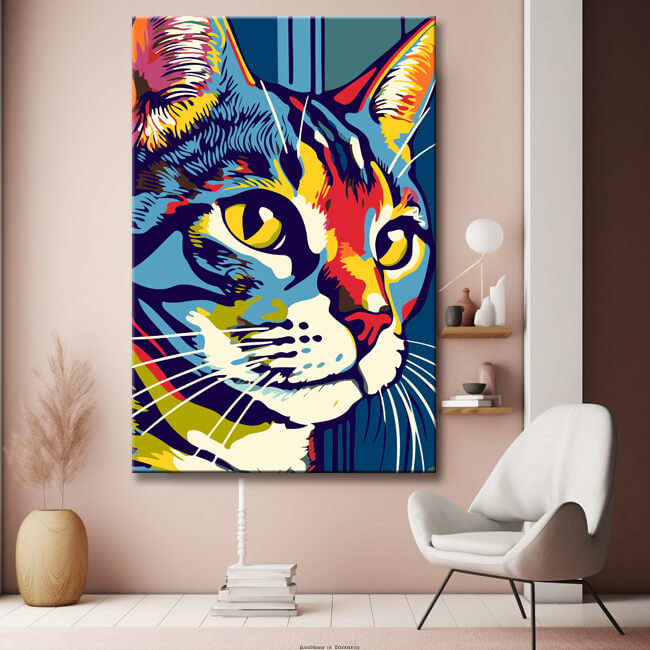 Colorful Cat - Painting by Numbers